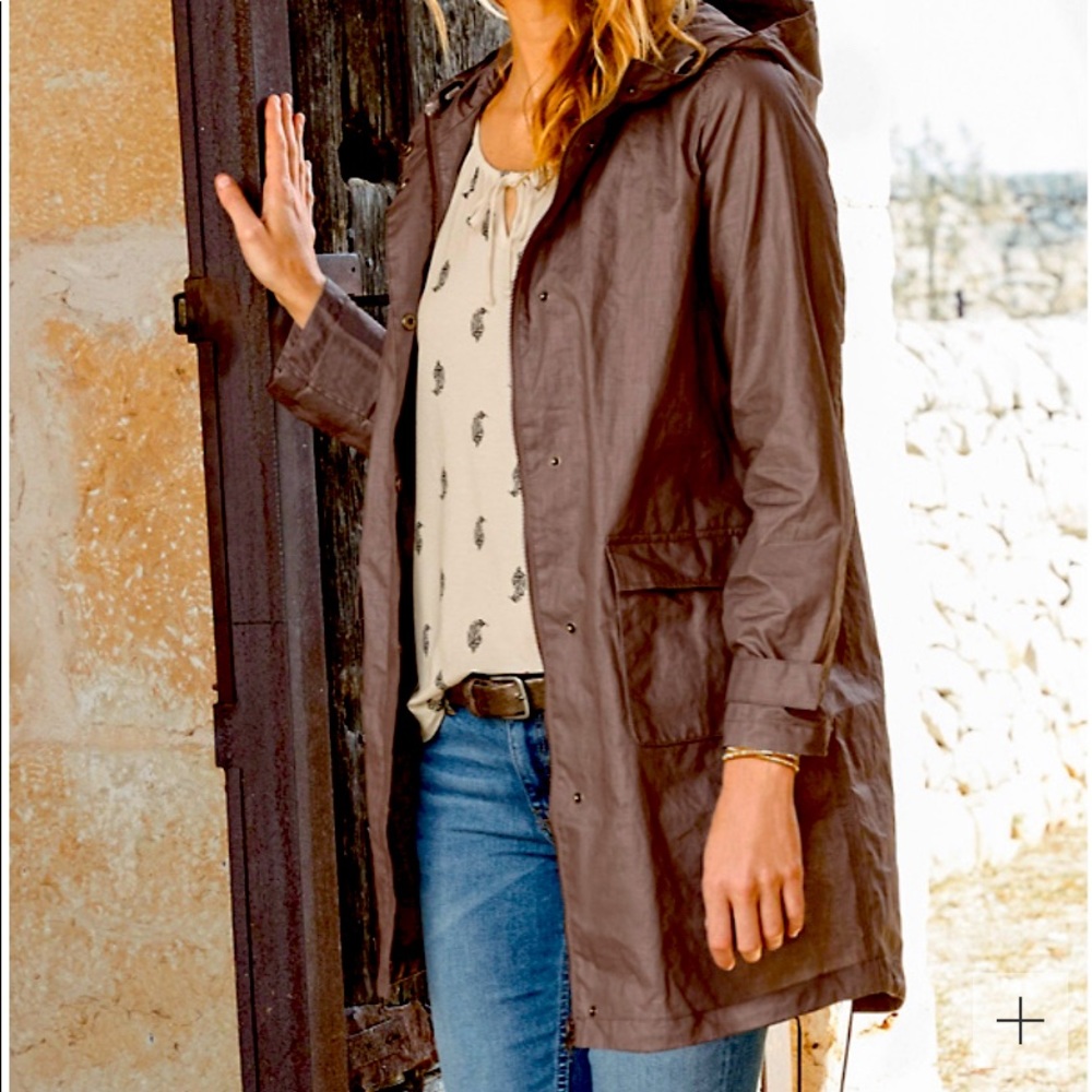 Garnet Hill Coated Linen Jacket 14